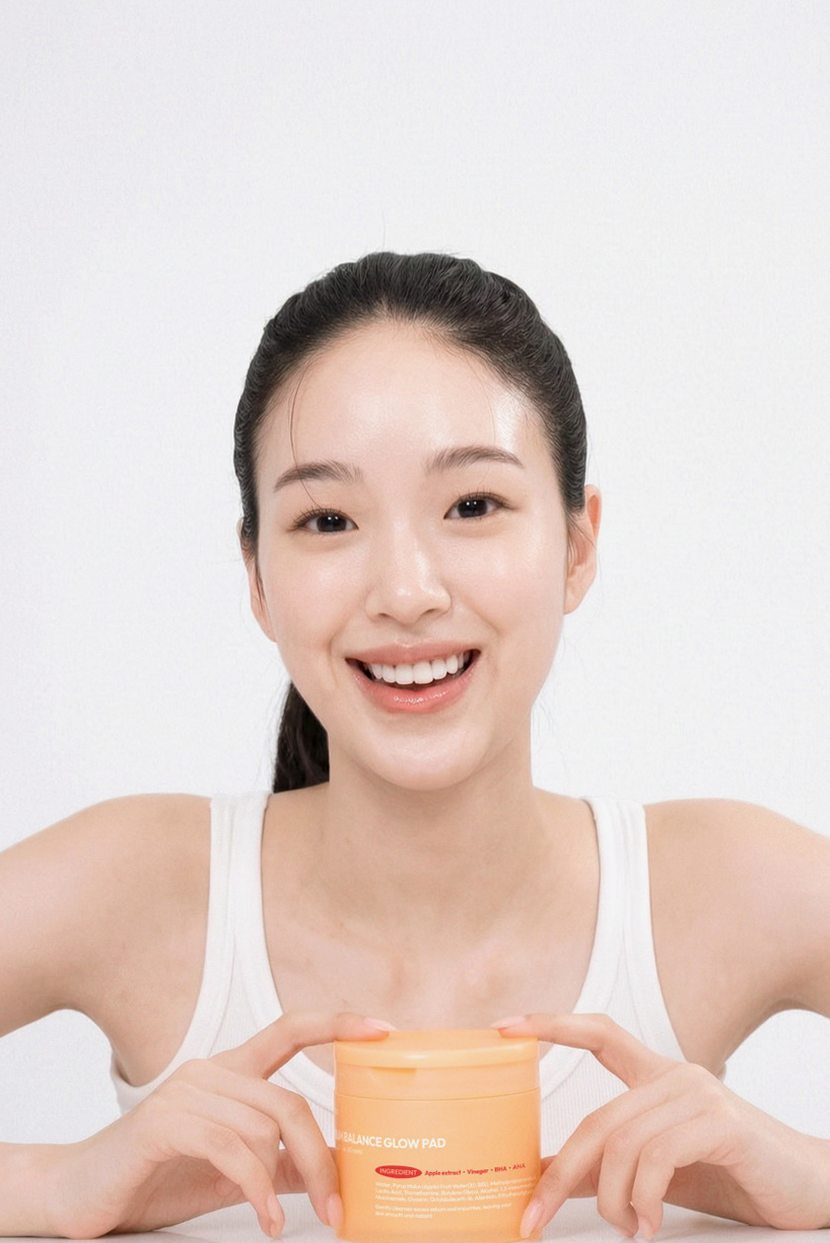 [요철제로 필링패드] 글로우 토너 패드 지우개 좁쌀 피지 모공 각질 아하 바하